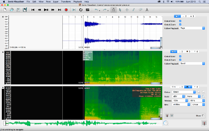 Spettrogramma - Motore iniziale molto intenso